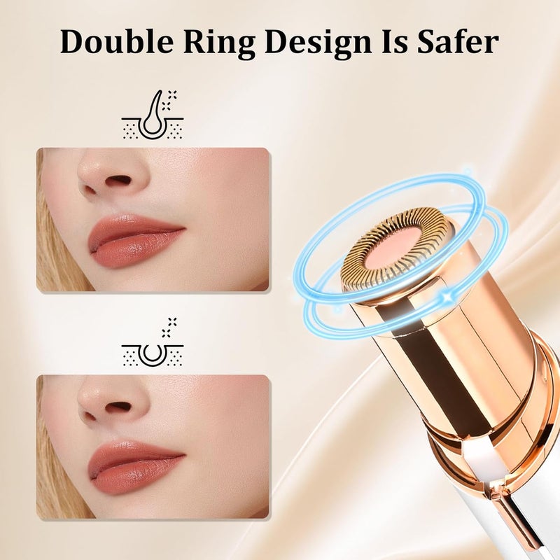 GJX Facial Hair Removal for Women, Electric Painless Rechargeable Facial Hair Remover for Face, Lip, Chin - Image 5